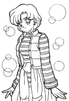 A coloring page of sailor moon